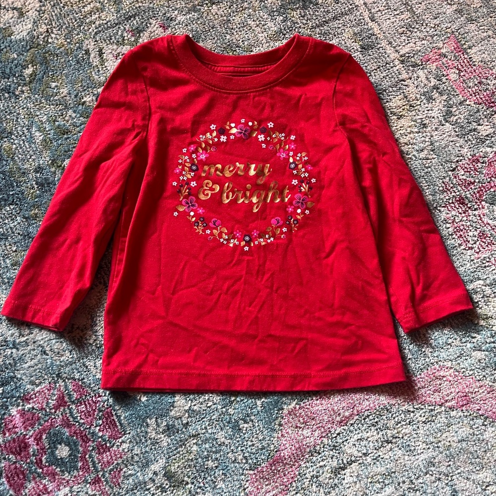 Toddler Red Long Sleeve Christmas